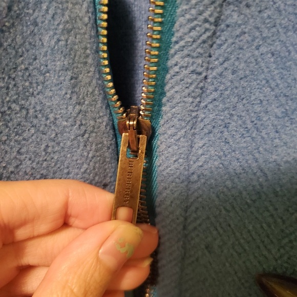 ❤FREE SHIPPING Burberry 100% Wool Blue Coat - Picture 7 of 12